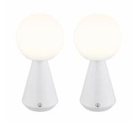 Lampada da tavolo Lampada da tavolo ricaricabile USB CCT bianco dimmerabile Lampada da comodino Touch dimmer, opale, LED 1,5W 140Lm bianco caldo-bianco freddo, DxH 12x23,5 cm, set di 2