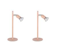 Lampada da tavolo Lampada laterale Lampada da comodino color pesca Spot mobile H 30 cm Set di 2