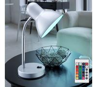 Lampada da Tavolo Comodino Lampada Letto Telecomando Regolatore RGB LED Cromo [EEK: F]