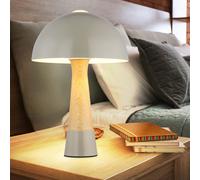 Lampada da Tavolo Lampada Sala Pranzo Simil Legno Grigio Comodino Pilzförmig [EEK: Inaditato]