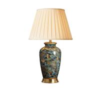 Lampada da tavolo Lampade da tavolo moderne Ceramica Lampade da comodino con paralume in tessuto Lampade da comodino lussuosa for home office Cafe Restaurant Lamp, 27 "H Lampada da tavolo a LED