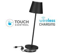 LAMPADA DA TAVOLO LED 2W CALDA RICARICA WIRELESS NERA VT-7522-LED7652 V-TAC