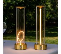 Lampada da tavolo led a filamento 3 w luce calda 2200k lume ricaricabile d39
