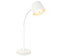 Lampada da tavolo LED Biwo 500 lm bianco caldo H 38,5 cm bianca Bianco