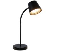 Lampada da tavolo LED Biwo 500 lm bianco caldo H 38,5 cm nera Nero