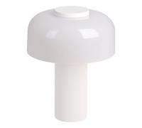 EGLO Ponente Lampada da tavolo a LED, per esterni, a batteria, touch, dimmerabile, senza fili, ricaricabile tramite USB, in metallo e plastica bianca, luce bianca calda e neutro, IP44