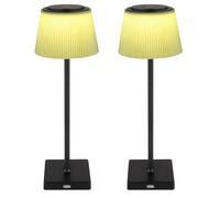 Lampada da tavolo LED da interno all'aperto lampada da tavolo ricaricabile CCT dimmerabile nero verde touch dimmer balcone luce catering esterno set di 2