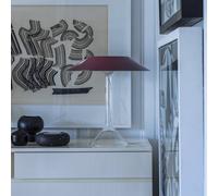 Lampada da tavolo LED Foscarini Chapeaux M, rosso scuro FN3140T100-68E00