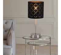Lampada da Tavolo LED Lampada Sala Pranzo Nero Oro Lettura Tessuto [EEK: G]