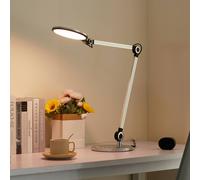 Lampada da tavolo LED Lindby Nyxaris, argento, metallo, CCT, 50 cm LINDBY