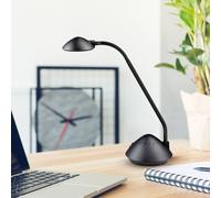 Lampada da tavolo LED MAULarc, nera, altezza 38 cm, flessibile Maul