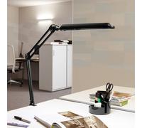 Lampada da tavolo LED MAULatlantic, nera, altezza 38 cm, base a morsetto Maul