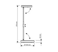 Lampada da tavolo LED MAULpuck, braccio telescopico, bianco Maul