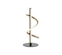 Lampada Da Tavolo LED Nera In Ottone Per Soggiorno 44 Cm 3000 K Dimmerabile