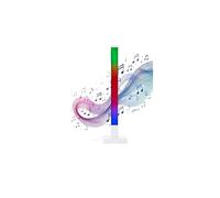 Lampada da tavolo LED RGB brillante | 50 cm di altezza | lampada da tavolo dimmerabile con sensore musicale e telecomando e luce frontale RGB | max. 65 lm | LED integrato | in alluminio/plastica