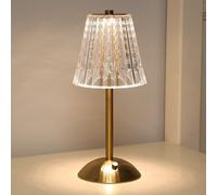 Lampada da Tavolo LED Ricaricabile Effetto Cristallo Con Dimmer 3 Tonalità Luce [EEK: B]