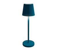 LAMPADA DA TAVOLO LED RICARICABILE IP59 COLORE BLU PETROLIO MOD. EMMA