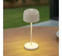 Lampada da tavolo LED ricaricabile Lucande Quill, beige, CCT, dimmerabile LUCANDE