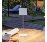 Lampada da tavolo LED ricaricabile Paulmann Gilo, bianca, plastica, IP44 Paulmann