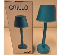 Lampada da tavolo led ricaricabile Sovil Grillo 3W 3000K azzurro - 97901/07 [EEK: Conforme]