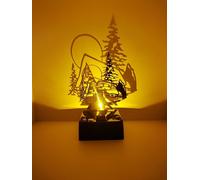 Lampada Da Tavolo LED Shadow Capanna Decorativa Natale Luce Batteria Proiezione