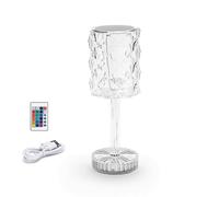 Lampada da tavolo Led touch Gibus Diamond RGB 1W portatile a batteria ricaricabile USB Type-C Aigostar