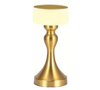 Lampada da Tavolo LED Touch Metallo Tipo Beauty Ricaricabile a Batteria Portatile Regolabile in Luminosità Design Retro per Ristorante Cena da Coppia Camera da Letto Bar KTV Picnic all'Aperto