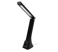 Lampada da tavolo Led touch Yuki luce regolabile 6W Nera portatile a batteria ricaricabile USB Type-C Novaline