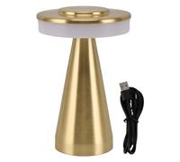 Lampada da Tavolo LED USB in Metallo Lampada da Scrivania Lampada da Comodino con Regolazione Continua a 3 Colori con Sensore Tattile, Lampada da Comodino per Camera da Letto, Asilo Nido(Oro)