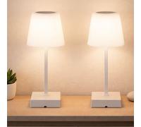 Lampada da Tavolo Lettura Regolatore Touch Batteria Cct USB Argento LED 2er Set [EEK: Non valutato]