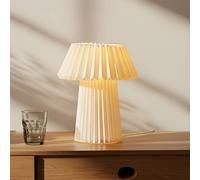 Lampada da tavolo Lindby Magali, bianco, carta, Ø 34 cm, E14 LINDBY