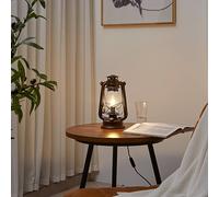 Lampada da tavolo Lindby Raisa, color ruggine, metallo, lanterna, E14 LINDBY