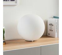 Lampada da tavolo Lindby Rhona, bianco, vetro opalino, Ø 25 cm, E27 LINDBY