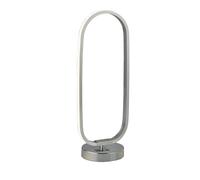 Abatjour Moderno Liner Alluminio Cromo Policarbonato Bianco Led 12W 3000K