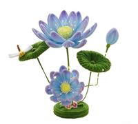 Lampada da tavolo Lotus Progetto fai da te elegante luce notturna per un bagliore morbido e ambientale (blu)