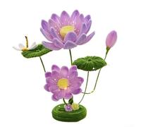 Lampada da tavolo Lotus Progetto fai da te, elegante luce notturna per un bagliore morbido e ambientale (viola)