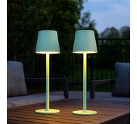 Lampada da Tavolo Luce Lampada per Esterni Balcone Touch Dimmer USB LED 2er Set [EEK: Inaditato]