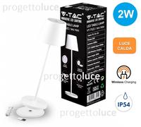 LAMPADA DA TAVOLO LUCE LED RICARICABILE 2W BAR HOTEL RISTORANTE WIRELESS TOUCH