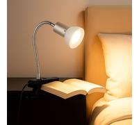 Lampada da Tavolo Luce Morsetto Spot Mobile Ufficio Scrivania Vetro Bianco LED [EEK: Nicht bewertet]