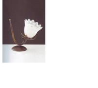 LAMPADA DA TAVOLO LUMETTO COMODINO ABATJOUR CAMERA LETTO LUME ferro battuto