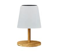 LAMPADA DA TAVOLO LUMISKY Standy Mini Wood Solar, Bianco, Legno naturale
