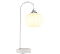 Lampada da tavolo Maxy 27,5x16x54 cm metallo bianco satinato