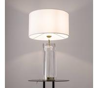 Lampada da tavolo Maytoni Muse, bianco, altezza 53 cm, tessuto/vetro MOD304TL-01G
