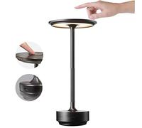 Lampada da tavolo metallica senza fili, a forma di I, dimmerabile, ricaricabile, impermeabile, con controllo tattile, luci decorative a LED per decorazione bar trasparente