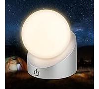 BRILONER - Mini lampada da tavolo a LED senza fili IP54 con touch, lampada comodino, dimmerabile, batteria ricaricabile e sorgente luminosa intercambiabile, lampada da esterno, 10x8x9 cm, cromo opaco
