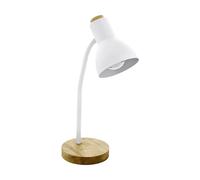 Lampada Da Tavolo Minimal Veradal Legno Bianco 1 Luce E27 [EEK: A++]