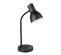 Lampada Da Tavolo Minimal Veradal-Qi Acciaio Nero Luce Led Integrato 5,5W [EEK: A++]