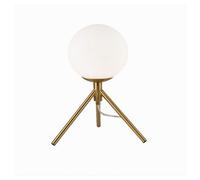 LAMPADA DA TAVOLO MINIMALISTA BRONZO TREPPIEDI CON SFERA LUME ABAT JOUR G9 D35