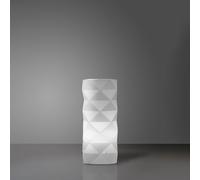 Lampada Da Tavolo Moderna 1 Luce Prisma In Polilux Bianco H32 Made In Italy