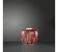Lampada Da Tavolo Moderna 1 Luce Queen Polilux Rosa Metallico D42 Made In Italy